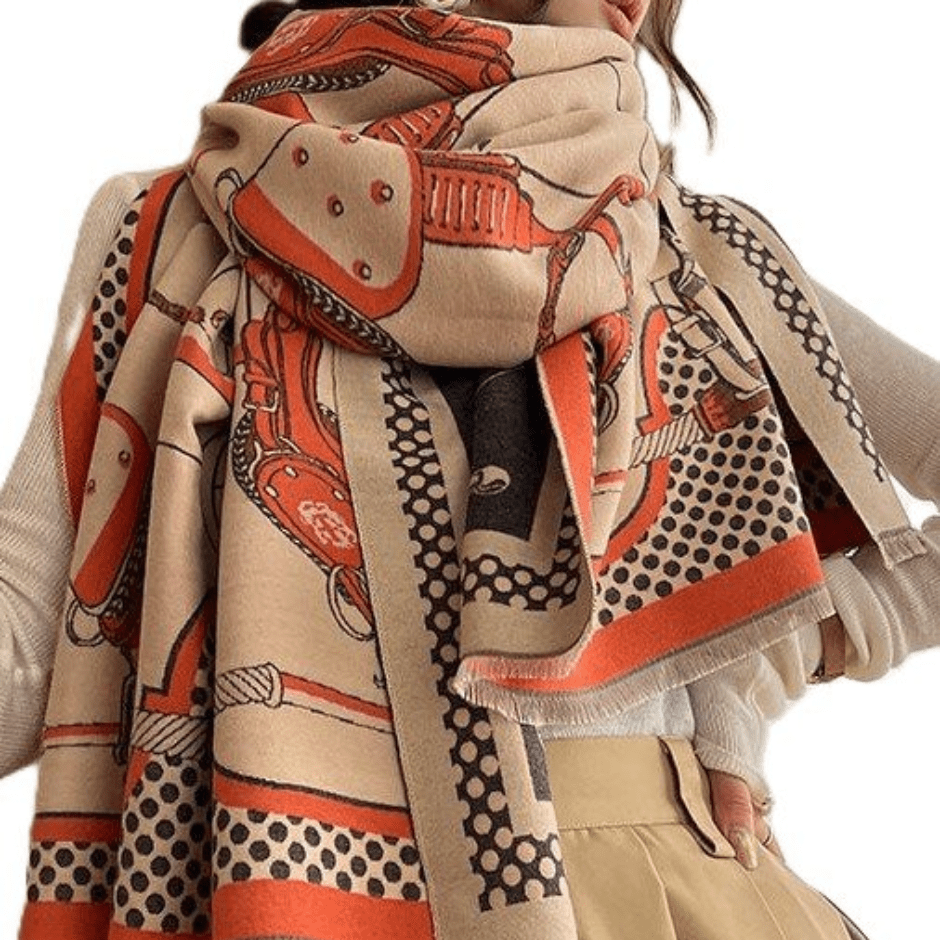 Orange and Tan Scarf