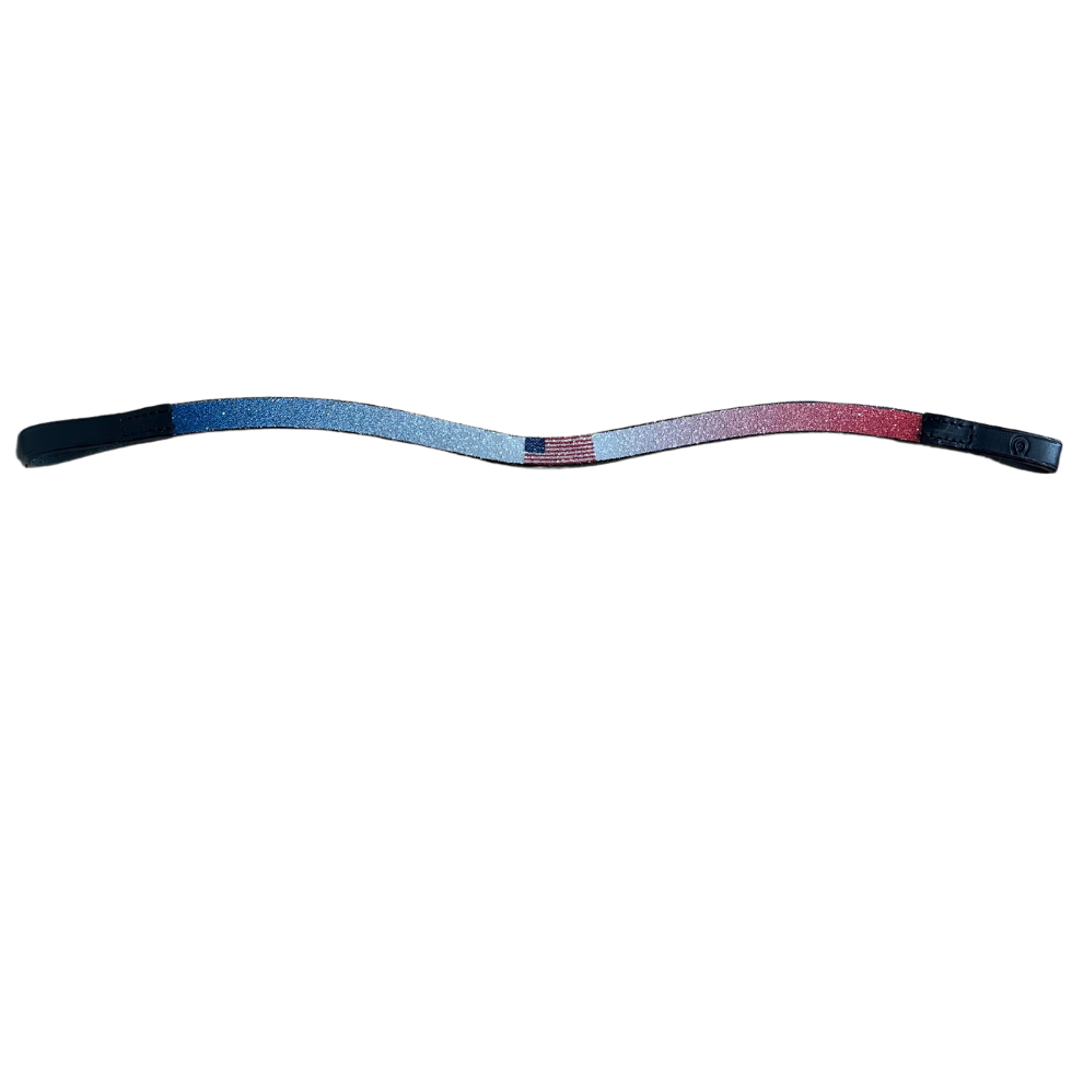 Otto Schumacher USA Flag Browband - For Double Bridle