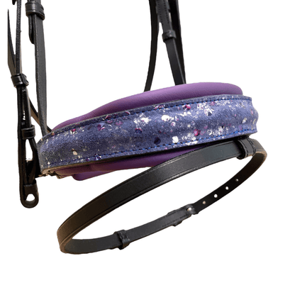 5cm "feel good" noseband in Blueberry with Amethyst padding