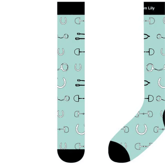 Tall Boot Socks - Mint Bits