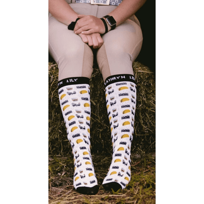 Tall Boot Socks - Emoji Tacos