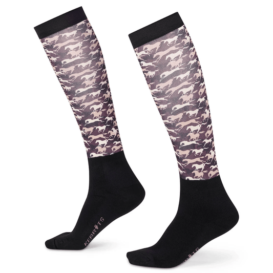 Kids Dual Zone Equestrian Boot Socks - Vineyard Galloping Horse