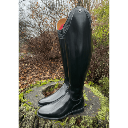 Custom DeNiro Bellini Dressage Boot - Brushed Black with Lucido Sfumato Anthracite