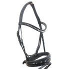 Otto Schumacher Elegant Snaffle Bridle with Patent Black - Horse