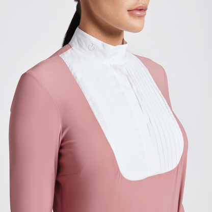 Cavalleria Toscana Pleated Bib Competition Shirt - Pink