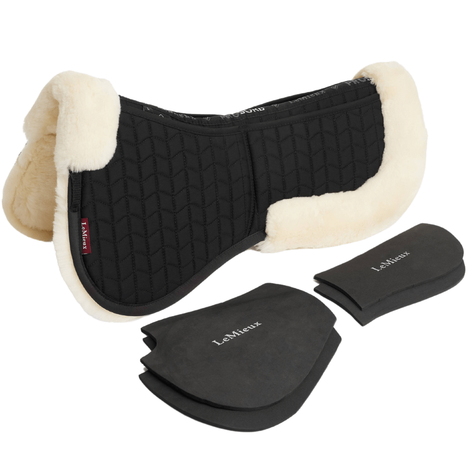 LeMieux Merino Two Pocket Half Pad - Black & Natural