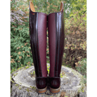 Custom DeNiro Bellini Dressage Boot - Brushed Burgundy with Lucidi Burgundy Rondine - 39 MA/M