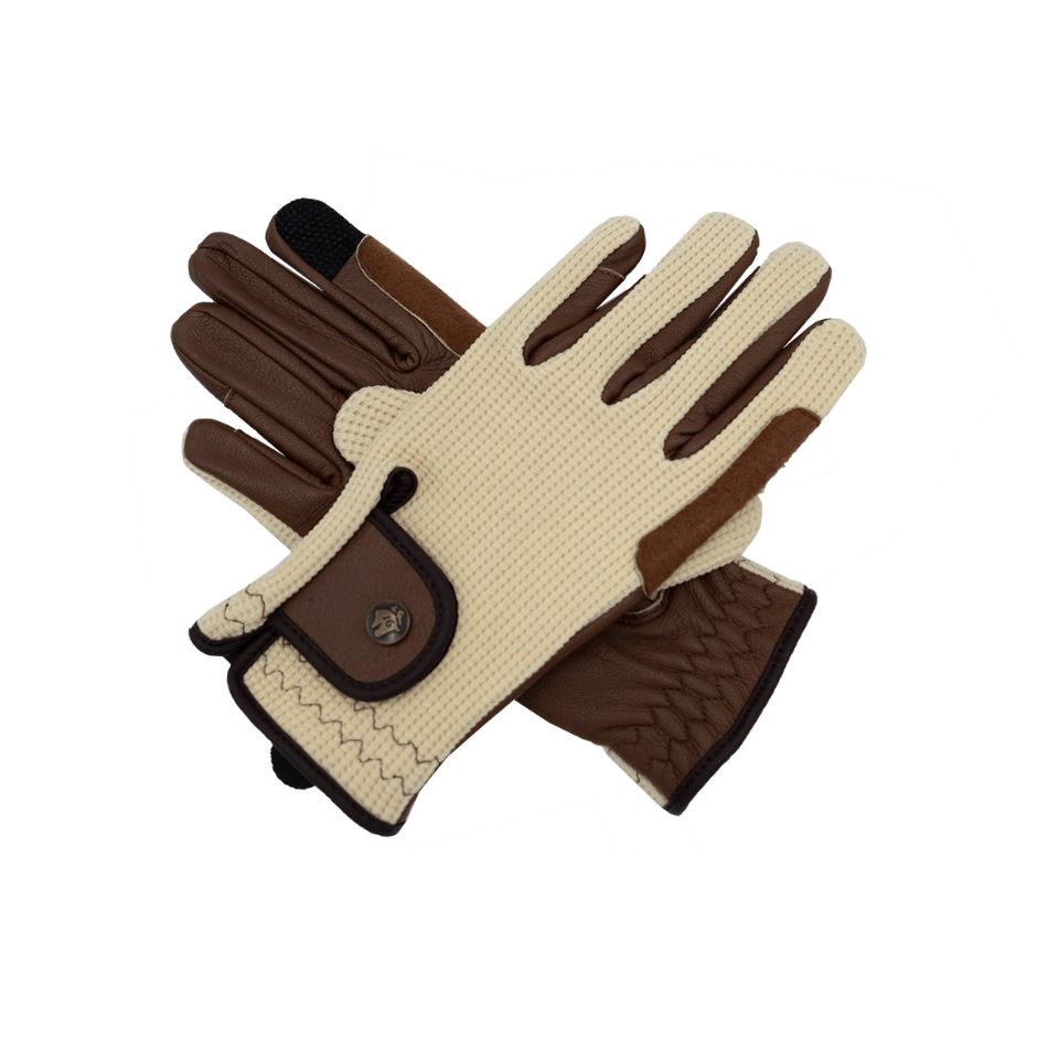 Sixteen Cypress Gloves - Ivory & Cognac