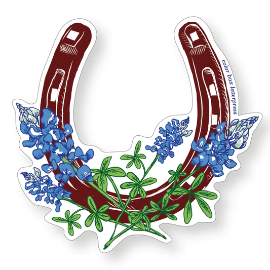 Floral Horseshoe Sticker