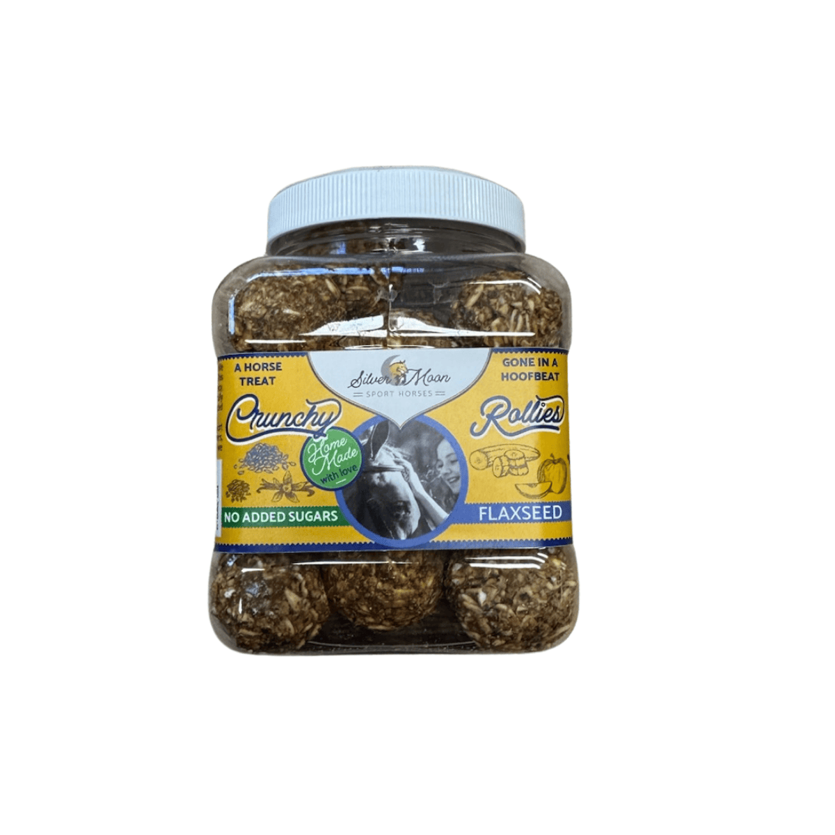 Crunchy Rollies Horse Treats - 8oz Plastic Jar