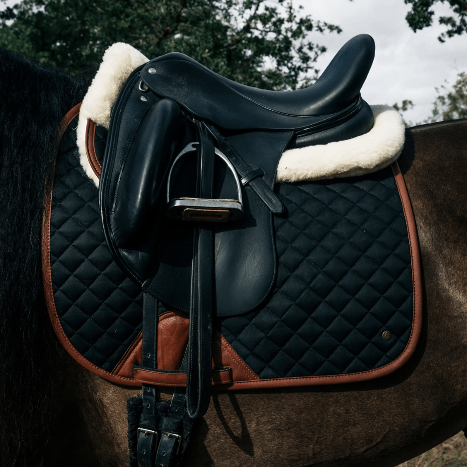 Sixteen Cypress Dressage Pad - Black Cognac