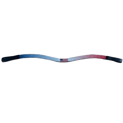 Otto Schumacher USA Flag Crystal Rocks Browband - Wide Loops