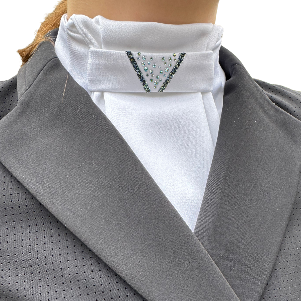 Samshield Plastron Crystal Fabric Triangle Stock Tie – Olson's Tack Shop