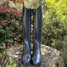 Custom DeNiro Bellini Dressage Boot - Gray Patent with Rondine & Swarvoski