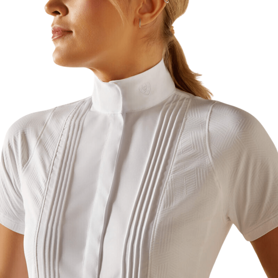 Ariat Luxe 2.0 Short Sleeve Show Shirt - White