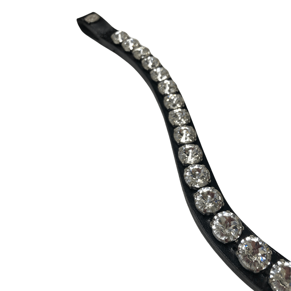 Otto Schumacher Browband - 12mm Rivoli Solid - Crystal