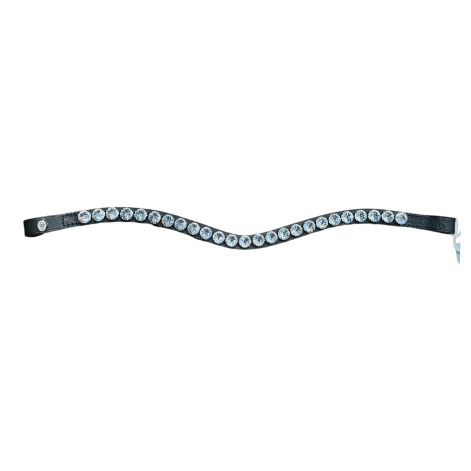 Otto Schumacher Browband - 12mm Rivoli Solid - Crystal