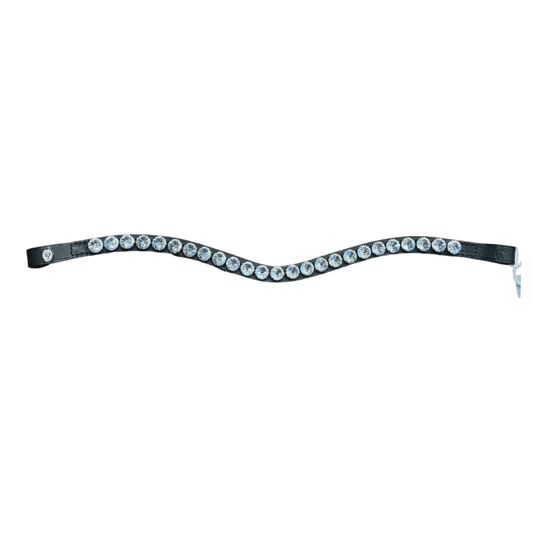 Otto Schumacher Browband - 12mm Rivoli Solid - Crystal