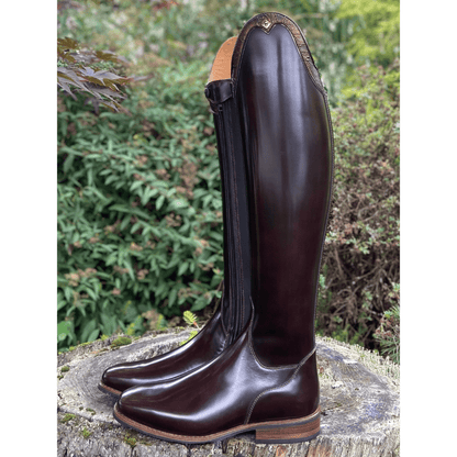 Custom DeNiro Bellini Dressage Boot - Brushed Brown with Caramello Graffiti  Top - 38 MC/S