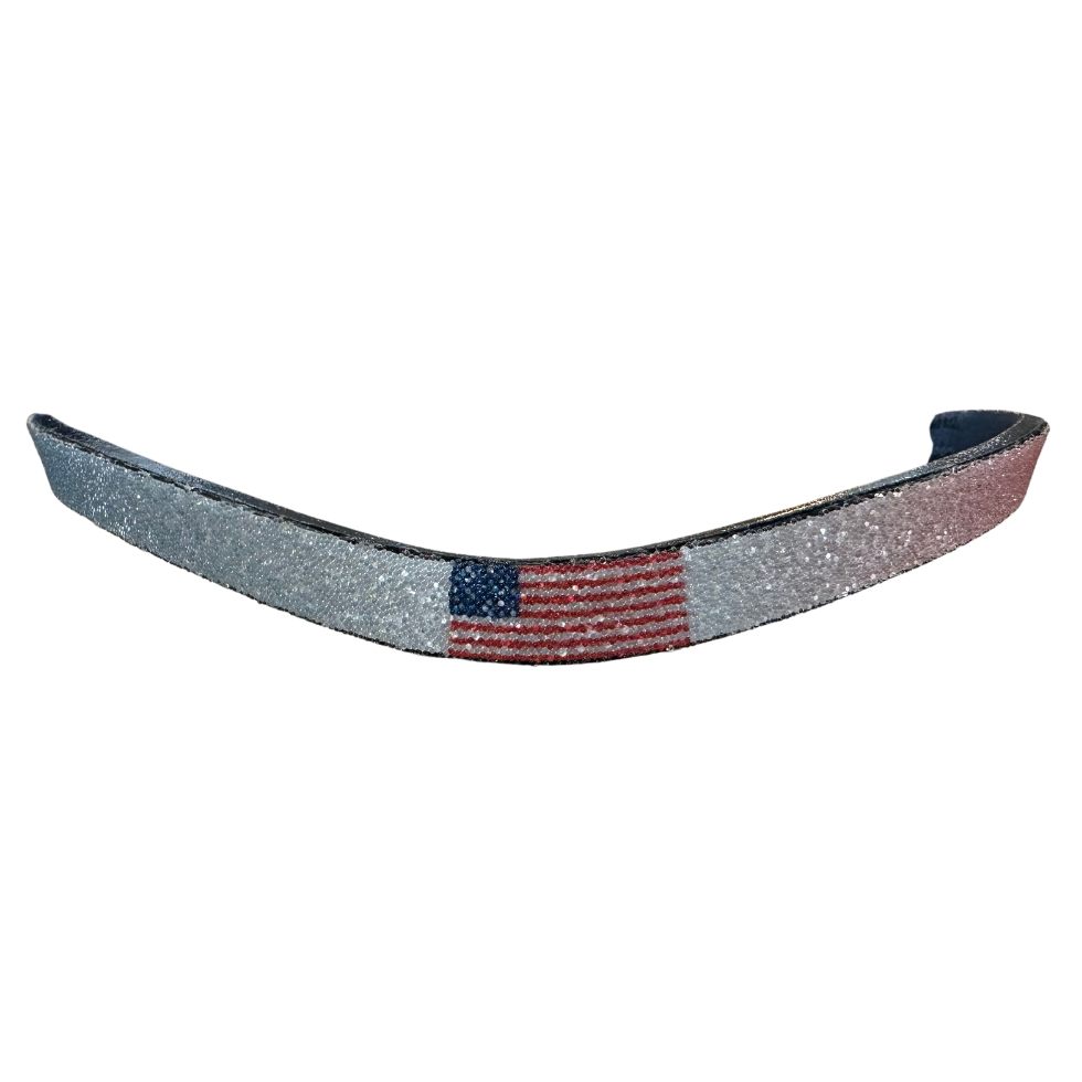 Otto Schumacher USA Flag Browband - For Double Bridle