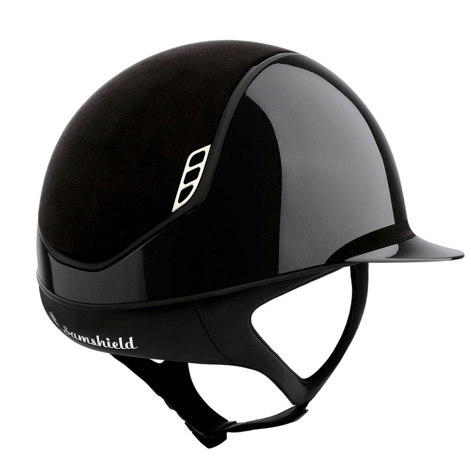 Samshield 2.0 Miss Shield Shadowmatt Helmet - Black Glossy With Alcantara Trim