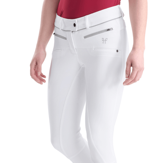 Horse Pilot X-Balance Womens Knee Grip Breech - White