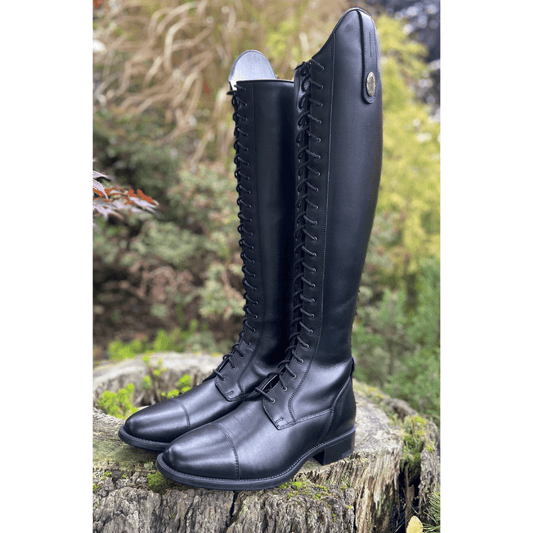 DeNiro Tricolore Ionio Lace Up Tall Boot - Black - 37 MC/XS