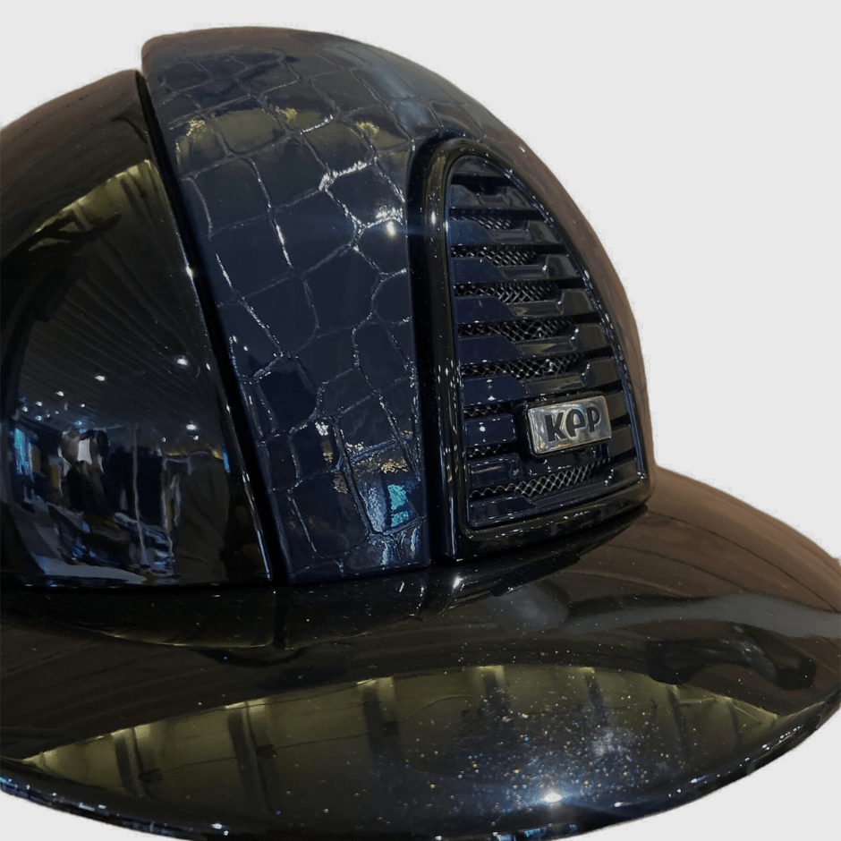 Custom KEP Cromo 2.0 - Black Polish with Blue Croc Polo Visor