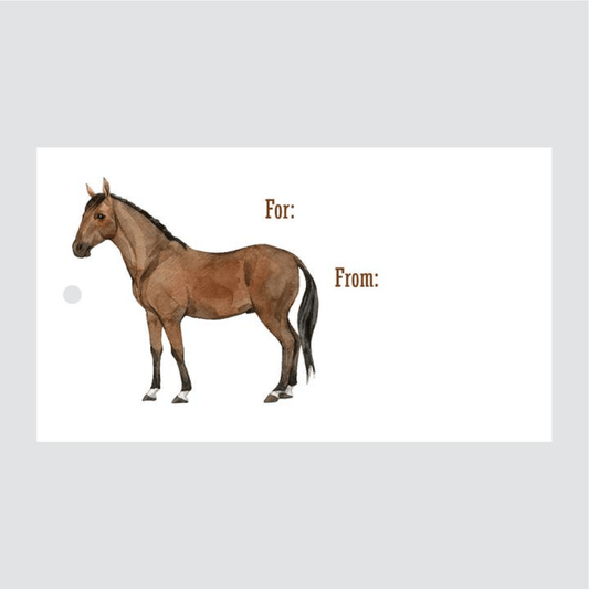 Bay Horse Gift Tag