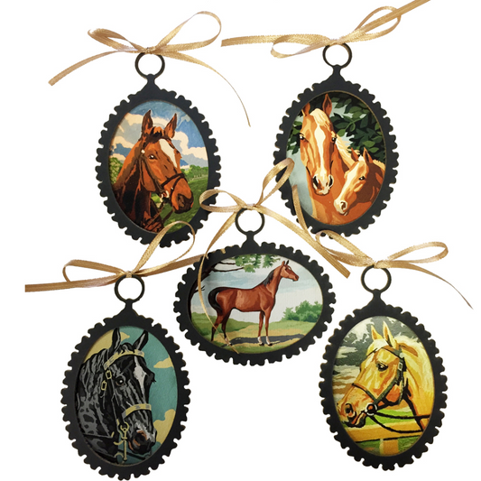 Paint By Number Horse Ornaments - Set of 5