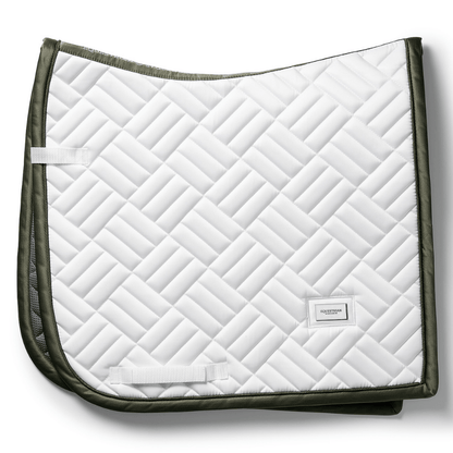 Equestrian Stockholm Dressage Pad - White Striking Valley Cob