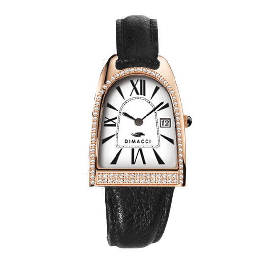 Dimacci Stirrup Watch with Crystals - Rosegold