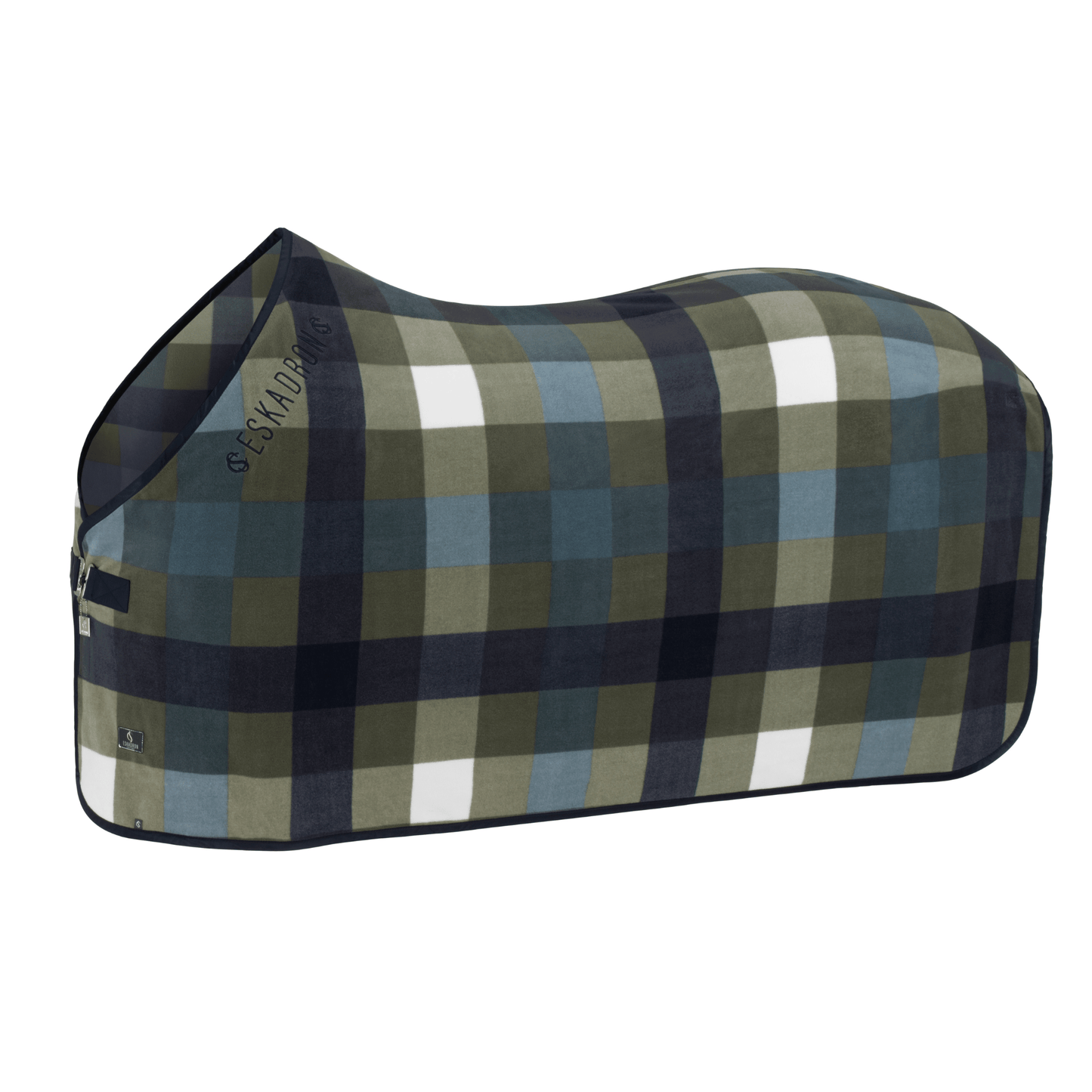 Eskadron Fleece Check Cooler - Olive & Navy