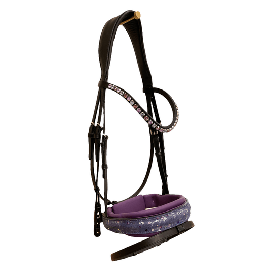 Otto Schumacher Elegant Feel Good Snaffle Bridle With Blueberry - Horse