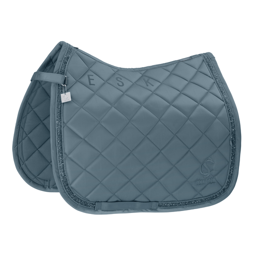 Eskadron Glossy Jewel Dressage Pad - Steel Blue