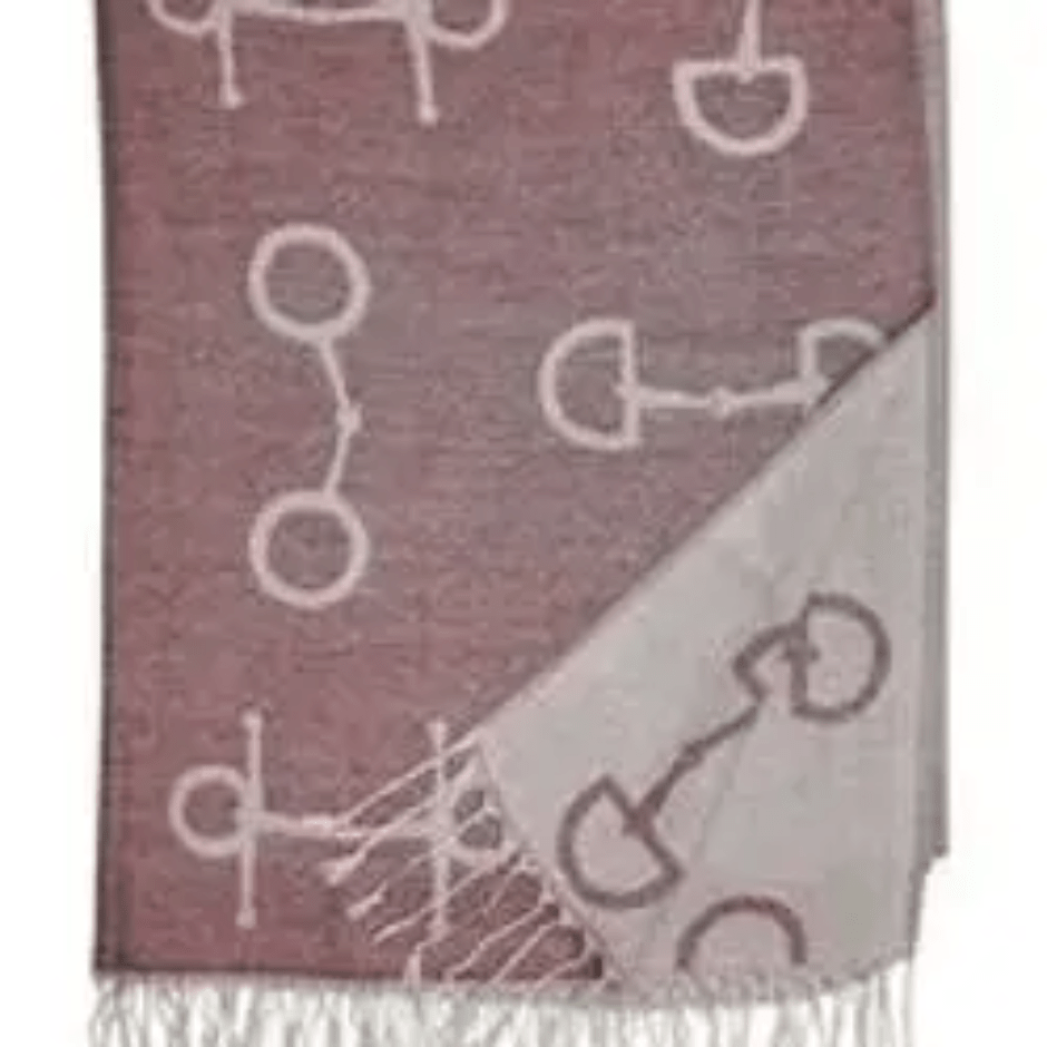 Snaffle Bit Pashina Scarf - Burgundy