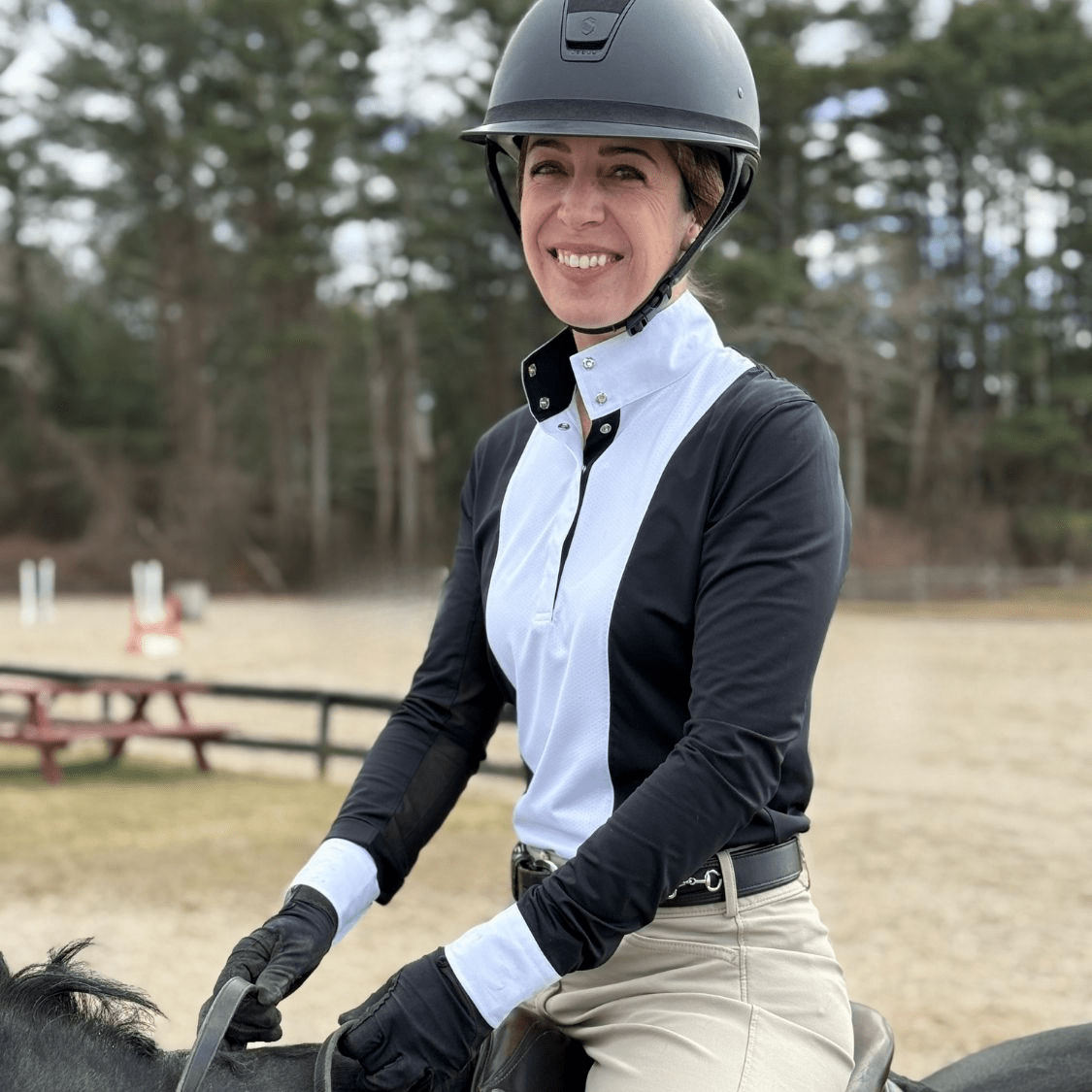 Essex Ladies Luna II Self Trim Long Sleeve Show Shirt