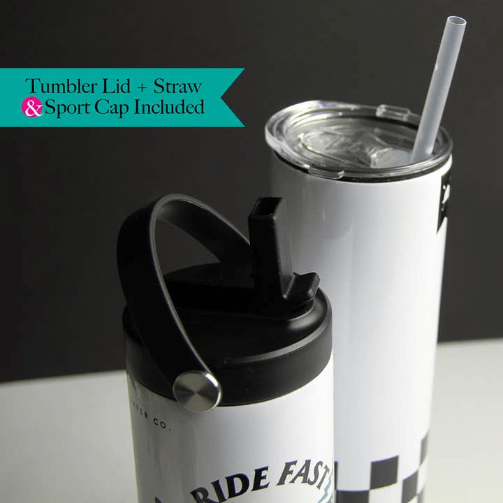 "Ride Fast" Stainless Steel Water Bottle