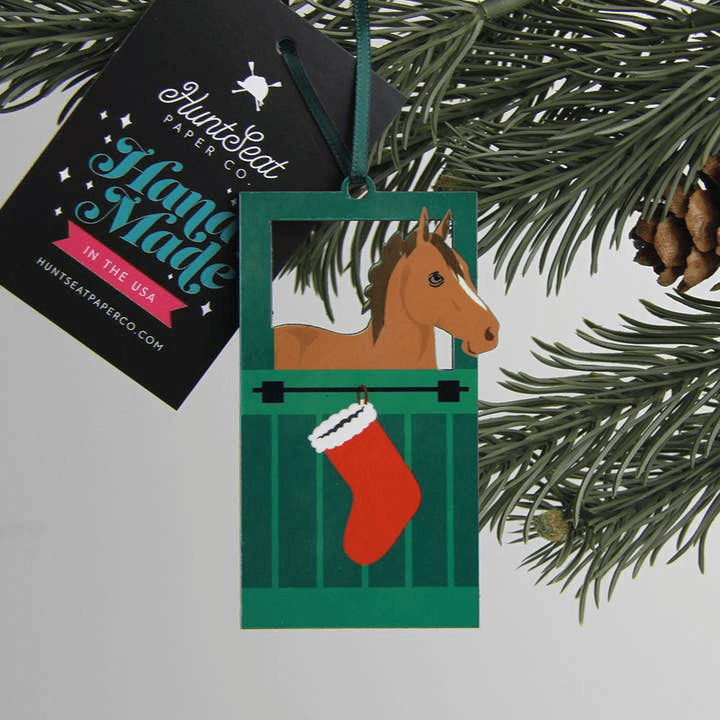 Chestnut Horse Barn Door Ornament