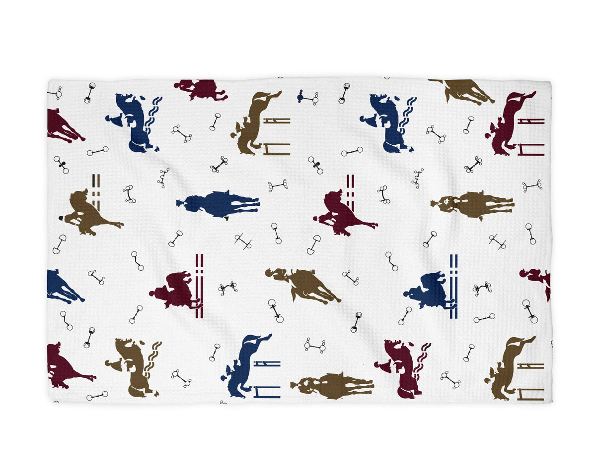 Equestrian Waffle Weave Kitchen Towel - Jumpers