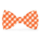 Cider Gingham Dog Bow Tie
