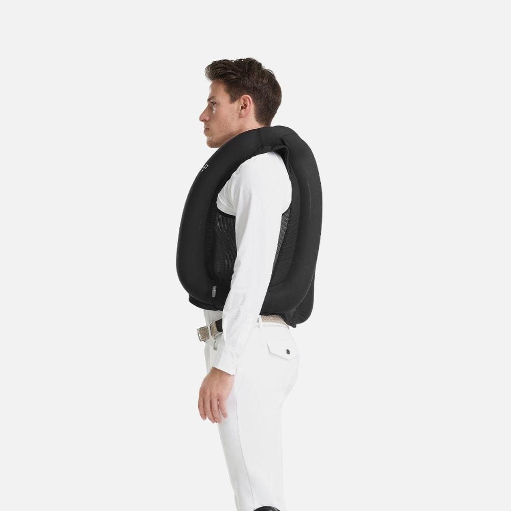 horse pilot twist air vest 2.0 - black inflated side view