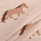 Pony Snuggles Organic Cotton Jacquard Knit Baby Blanket