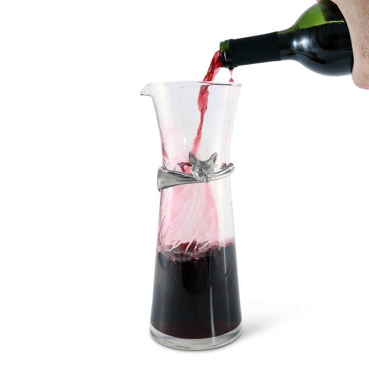 Wine Carafe with Pewter Hunt Horn