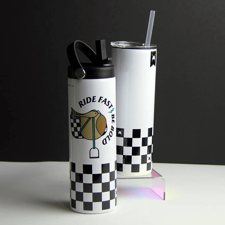 "Ride Fast" Stainless Steel Water Bottle