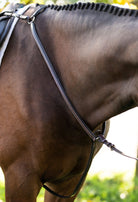 Red Barn Round Raised Padded Fancy Breastplate - Brown 