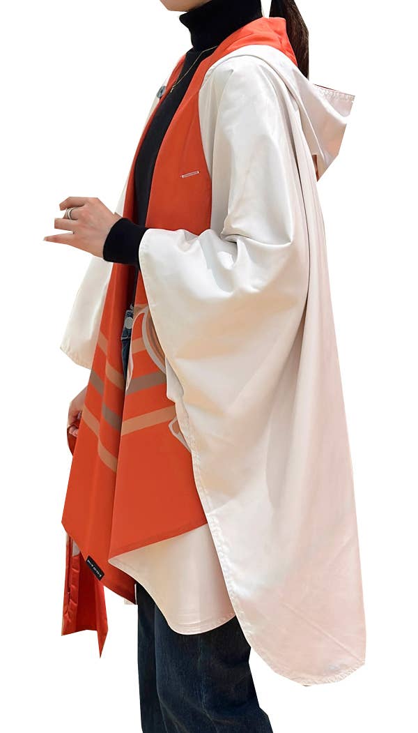 Orange Horse Corral Reversible Rain Cape