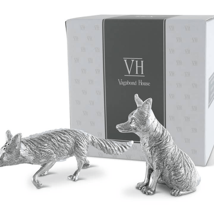 Salt & Pepper Pewter Foxes