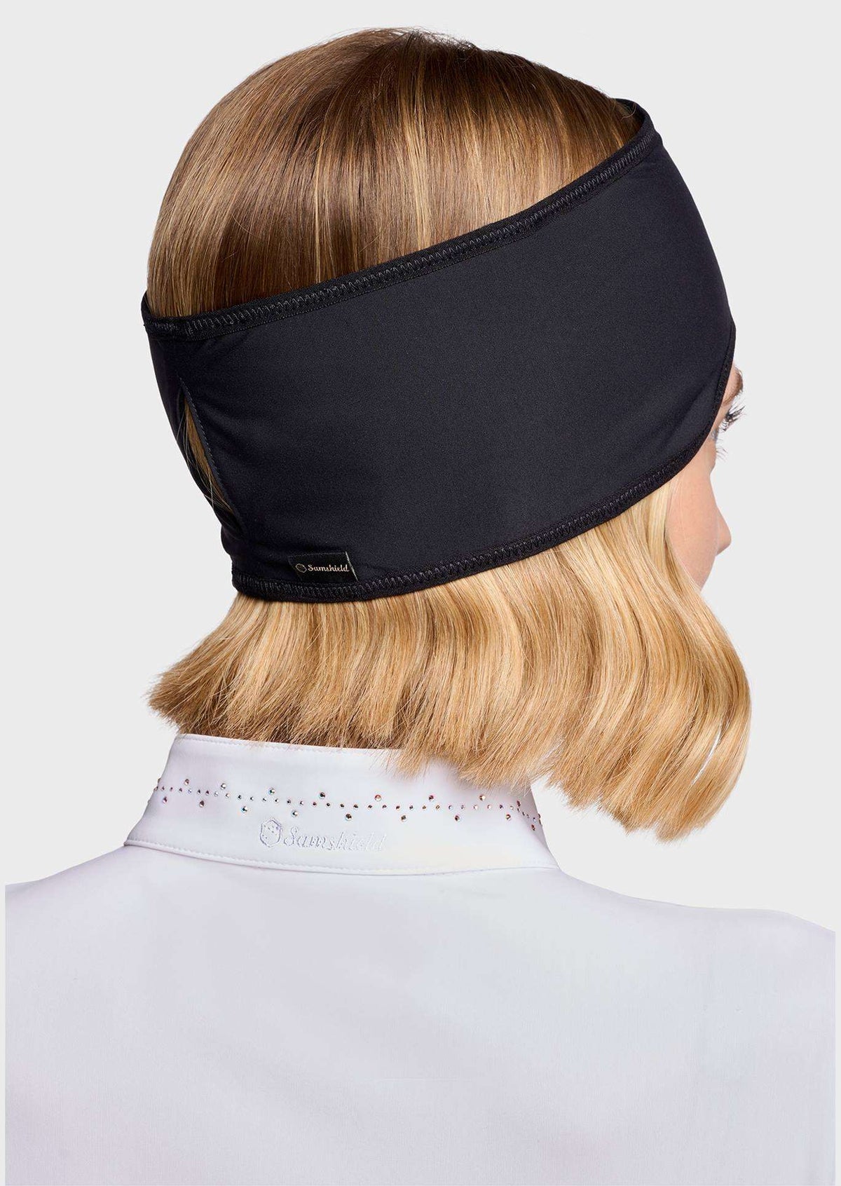 black head band back