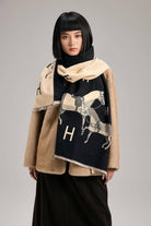 Equestrian Black & Cream Stable Reversible Wrap